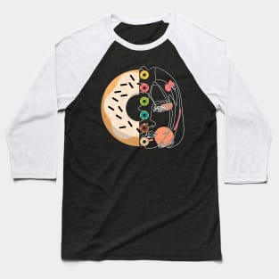 Check Out My Six Pack Donuts Lover Half Human Half Doughnut Baseball T-Shirt